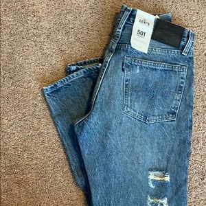 levi’s 501 original high rise button fly jeans